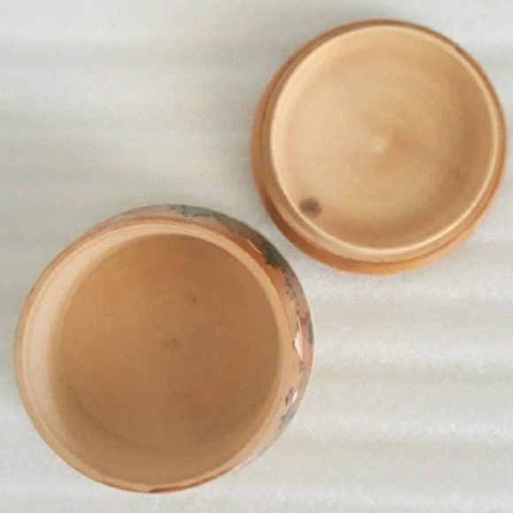 VTG Russian Artisan Birchwood Round Trinket Box - Picture 4 of 6